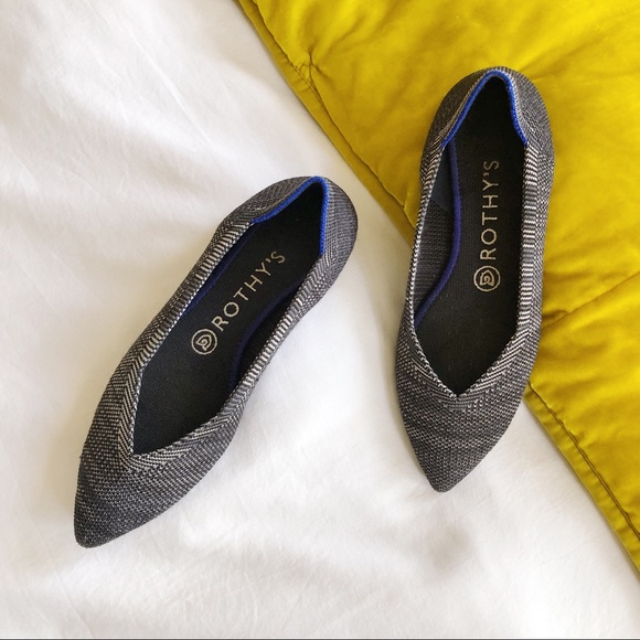 Rothy's Shoes - Rothy’s Heather Granite Pointed Toe Flats